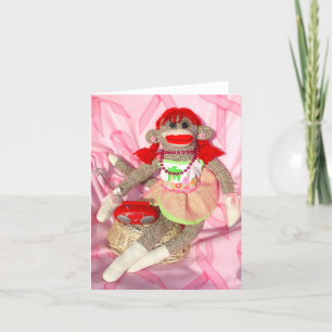 Cartão Sock Monkeys for the Cure Hawaii Cathy Card