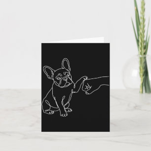 Cartão Soco de Bulldog Francês Mão Frenchie