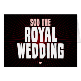 Cartão Sod o casamento real