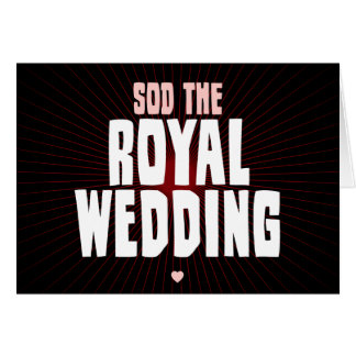 Cartão Sod o casamento real