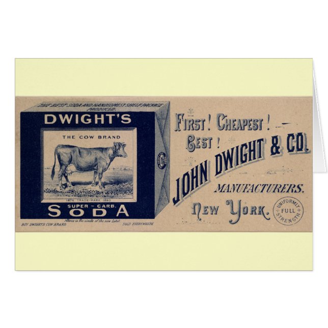Cartão Soda-1879 de Dwight (Frente Horizontal)