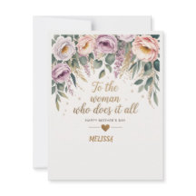 Cartão Sofisticado do Dia das Mães