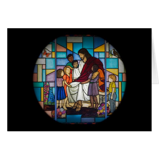 Cartão Sofrer As Crianças Pequenas... (Frente Horizontal)