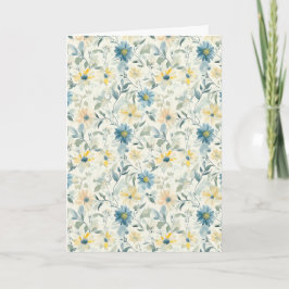 Cartão Soft Meadow Daisy Watercolor Birthday