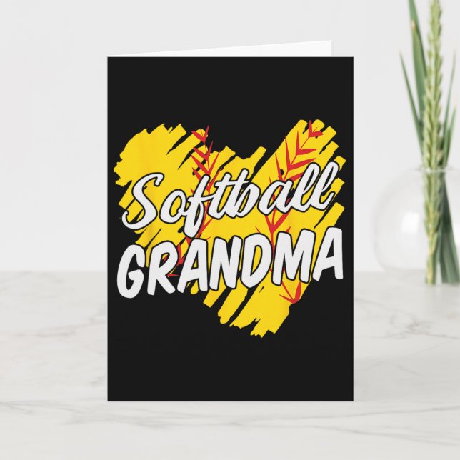 Cartão Softball Grandma Softball Designs For Women Grandp (Frente)
