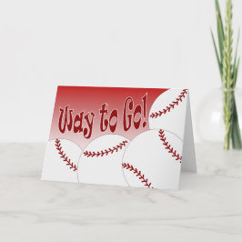 Cartão Softball - Muito bem! Parabéns! Incrível!