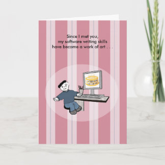 Cartão Software Engineer como o Artiste - aniversário