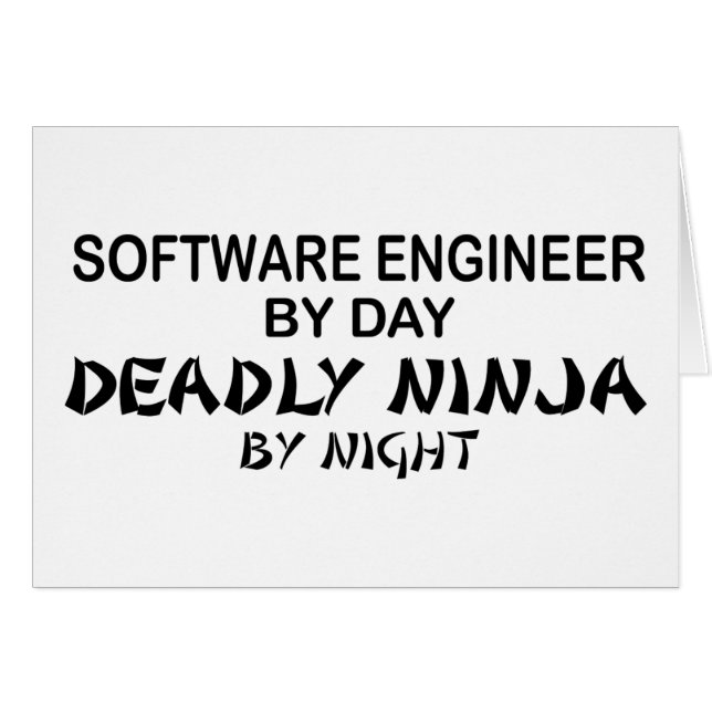 Cartão Software Engineer Ninja mortal (Frente Horizontal)