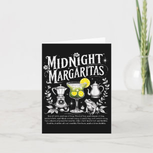 Cartão Soky Midnight Margaritas Dia de as Bruxas engraçad