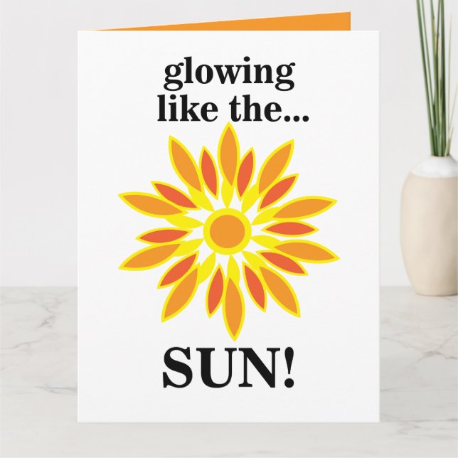 Cartão Sol Brilhando Como O Sol (Frente)