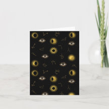 Sol Celestial Dourado Negro e Lua