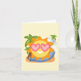 Cartão Sol de Férias de Relaxamento de Verão