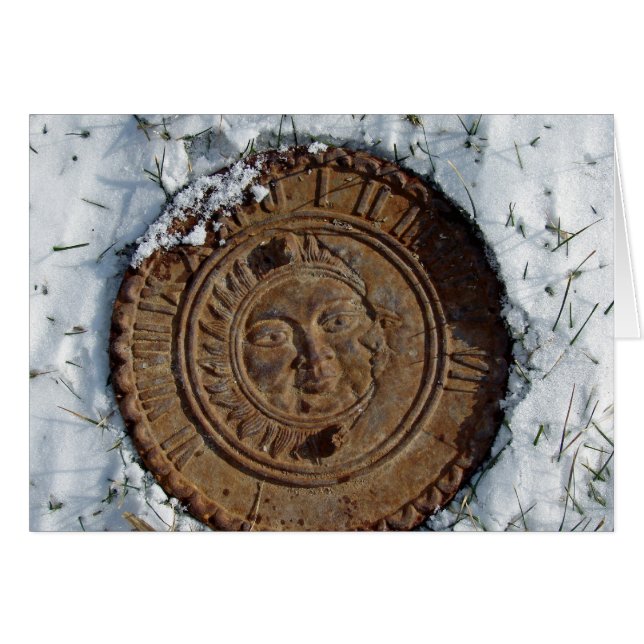 Cartão Sol Em Vamos De Neve Vai Para Algum Lugar Quente (Frente Horizontal)