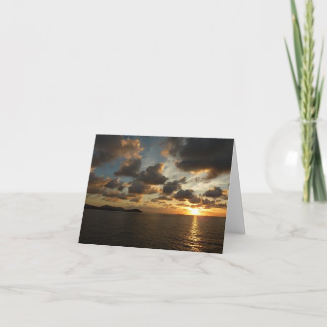 Cartão Sol nascido em Rua Thomas I Ilhas Virgens dos EUA (Frente)