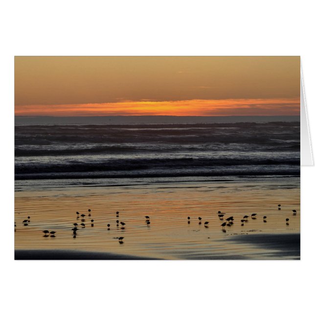 Cartão Sol no Oceano Pacífico (Frente Horizontal)