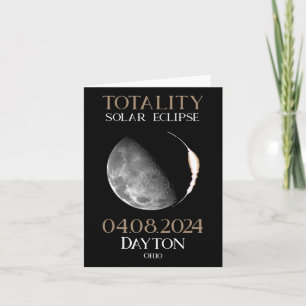 Cartão Solar Eclipse 2024 04 Dayton Ohio