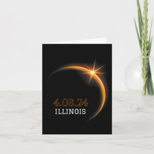 Cartão Solar Eclipse 2024 Illinois Totality Primavera 4.0