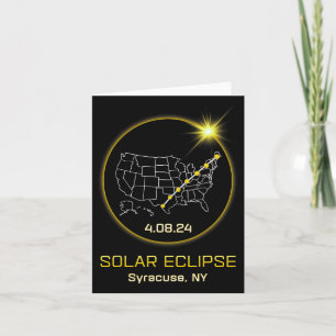 Cartão Solar Eclipse 2024 Syracuse Ny New York Totality E
