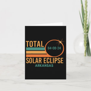 Cartão Solar Eclipse Arkansas, 8 de abril de 2024 Totalid