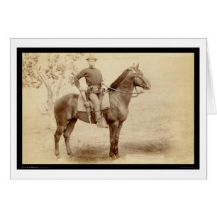 Cartão Soldado e Cavalo no Campo Cheyenne SD 1890