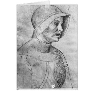 Cartão Soldado que veste um capacete