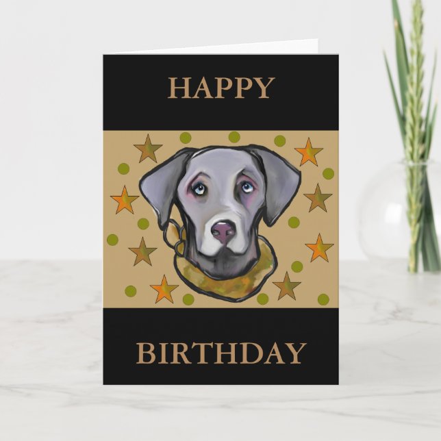 Cartão Soldado Weimaraner (Frente)