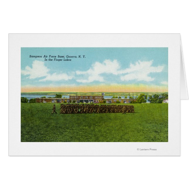 Cartão Soldados Marchando em Formação (Frente Horizontal)