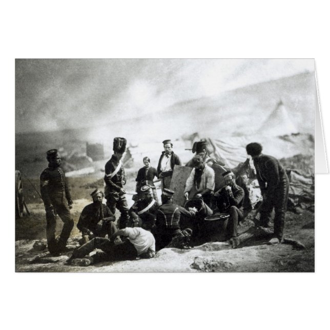 Cartão Soldados na Crimeia, c.1855 (Frente Horizontal)