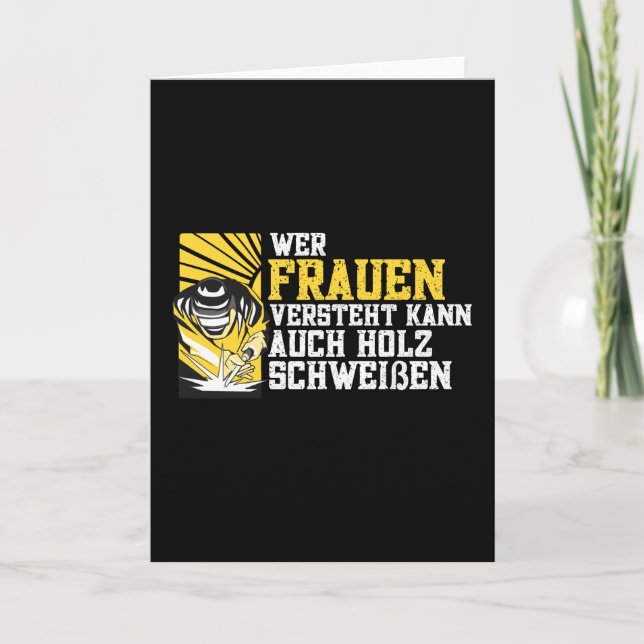 Cartão Soldadura de Slogans Engraçados (Frente)