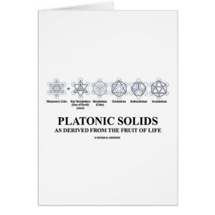 Cartão Sólidos platônicos como derivados da fruta da vida