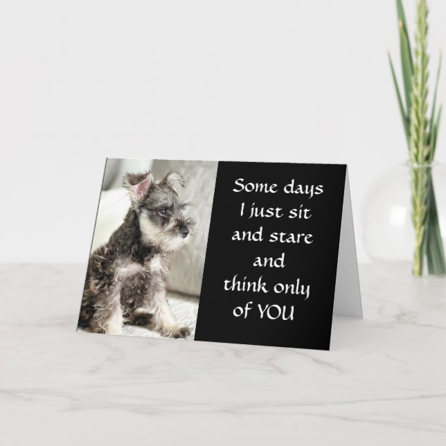 CARTÃO **SOLITÁRIO AZUL E TÃO TRISTE I " **SENTE SUA FALT (Frente)