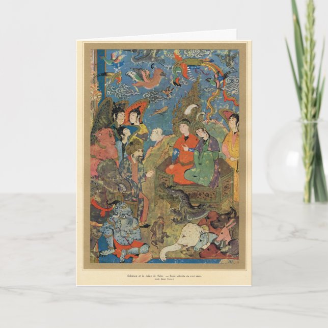 Cartão Solomon and the Queen of Sheba, 16th century (Frente)