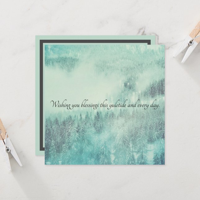 Cartão Solstício de inverno na Floresta Verde de Natal (Frente/Verso In Situ)