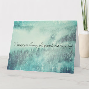 Cartão Solstício de inverno na Floresta Verde de Natal