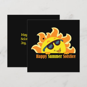 Cartão Solstício de verão negro feliz 2026