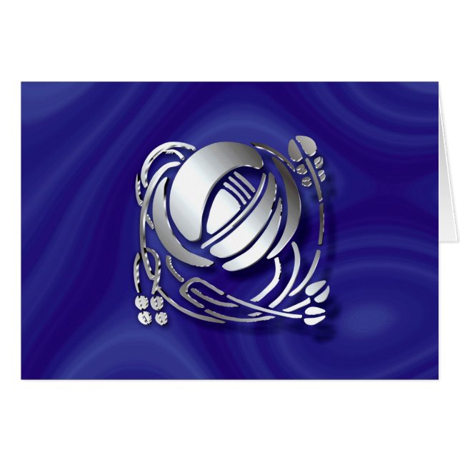 Cartão Solteiro de aço inoxidável Mackintosh (Frente Horizontal)