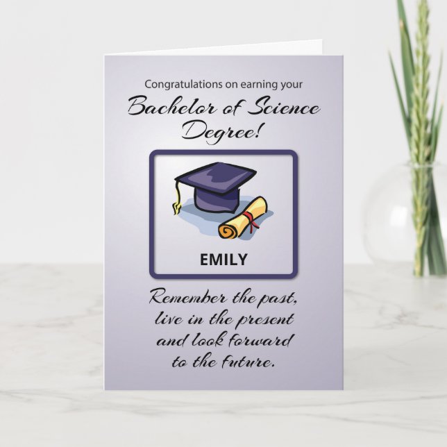 Cartão Solteiro de graduação em ciência, lembre-se do pas (Frente)