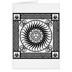 Cartão Solteiro de ornamento Celta