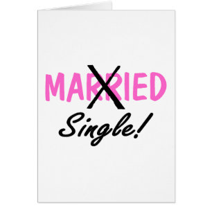 Cartão Solteiro divorciado (rosa)