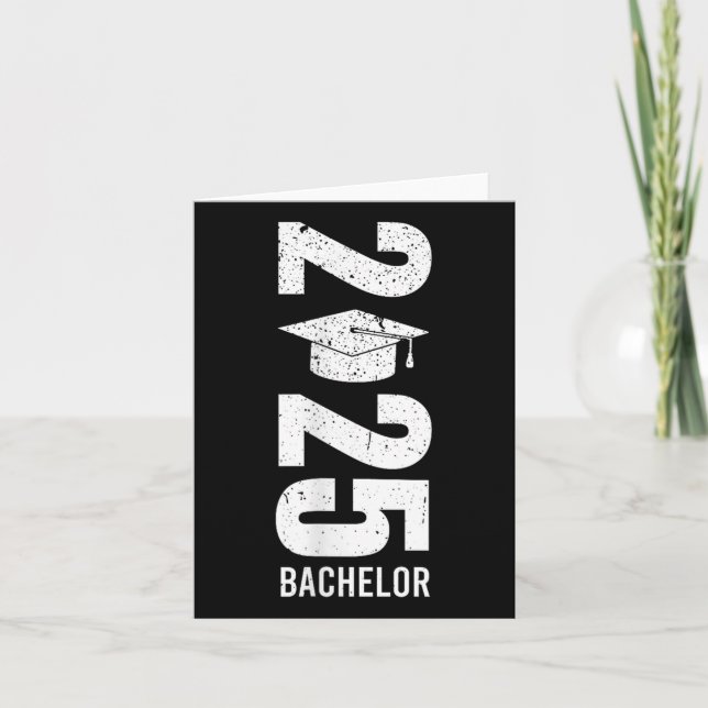 Cartão Solteiros Grau Solteiro 2025 Formando de Bachelor  (Frente)