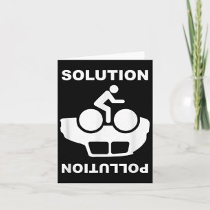 Cartão Solução Poluição Bicicleta Bicicleta Propulsora Am