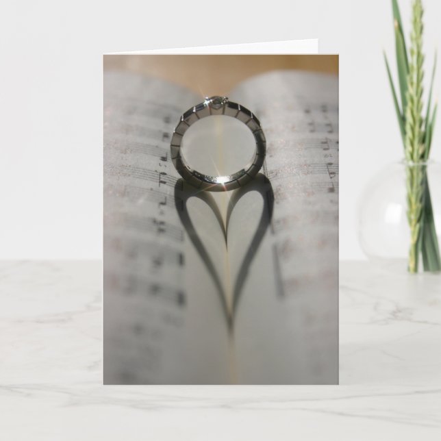 Cartão Sombra do Coração do Anel (Frente)
