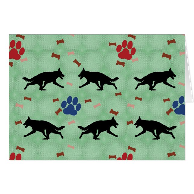 Cartão Sombra do german shepherd (Frente Horizontal)