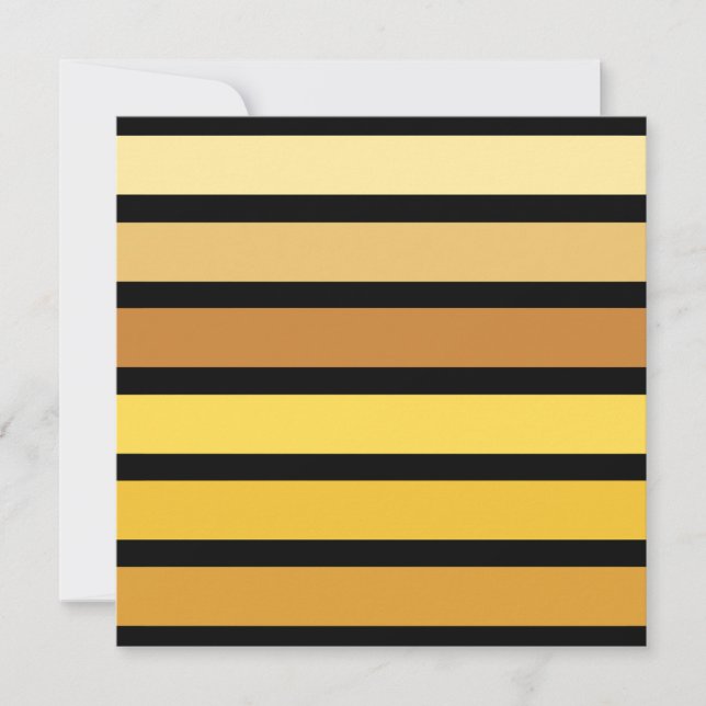 Cartão Sombras De Ouro Amarelo Em Preto (Frente)
