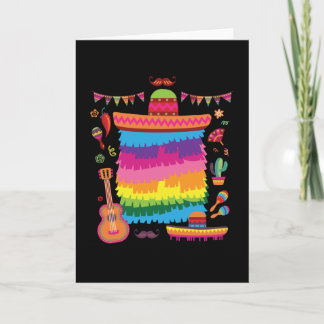 Cartão Sombrero Pinata Costume Birthday