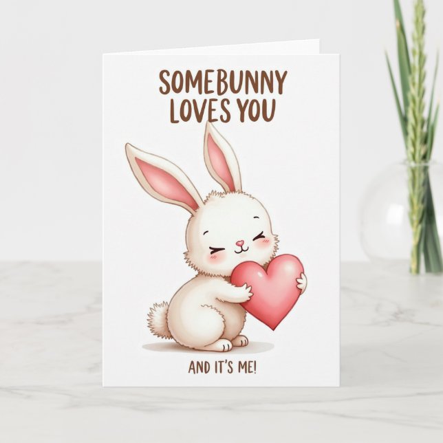 Cartão Somebunny Loves You Heart Card (Frente)