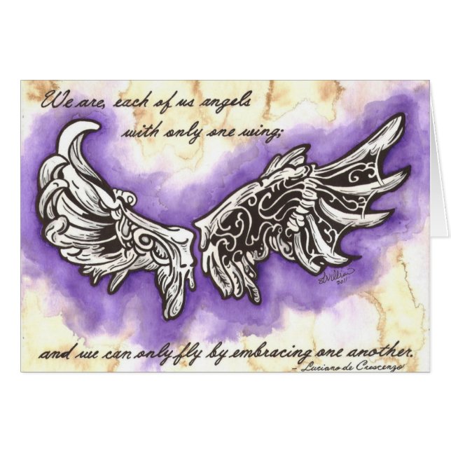 Cartão Somente uma asa (Frente Horizontal)