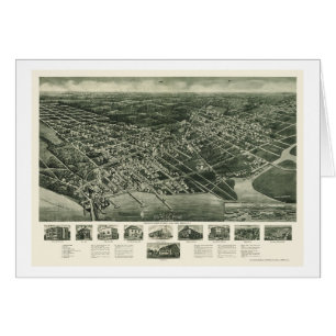 Cartão Somers-Ponto, mapa panorâmico de NJ - 1925