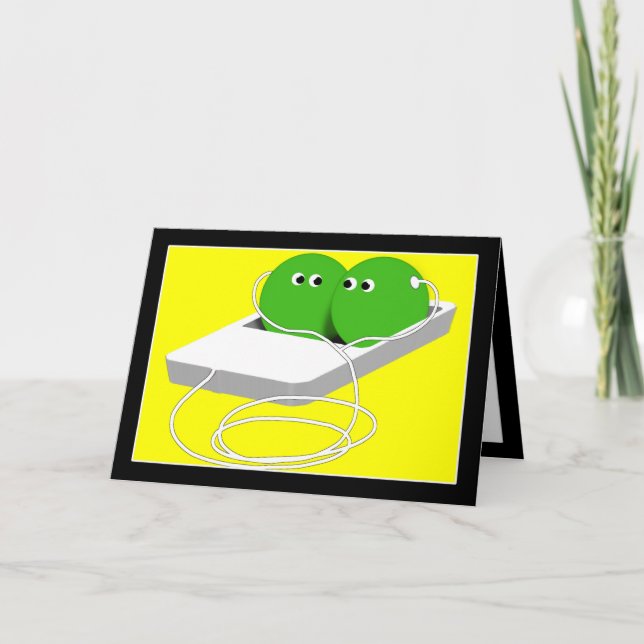 Cartão Somos Como Dois Ervilhas Em Um Pod (Frente)