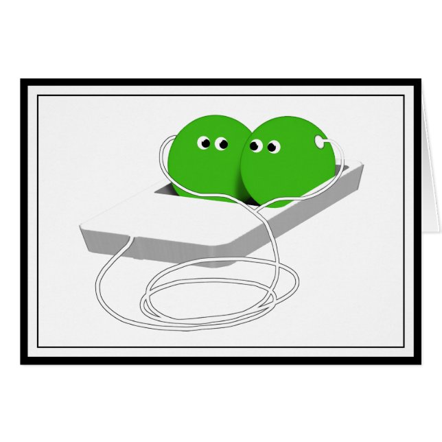 Cartão Somos Como Dois Ervilhas Em Um Pod (Frente Horizontal)